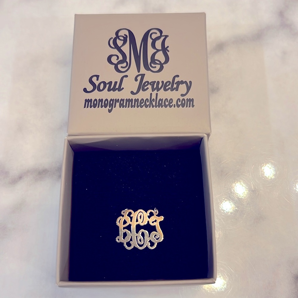 Sterling silver monogram necklace